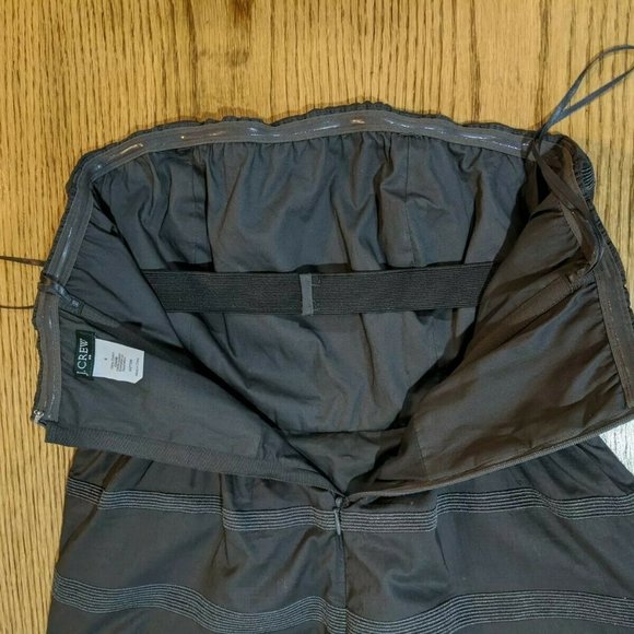 J.Crew Strapless Gray Ginny Rugby Lined Dress Sz 4 - Picture 5 of 6